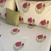 aenak-pink-anaar-baag-handblock-premium-cotton-bedsheet-set