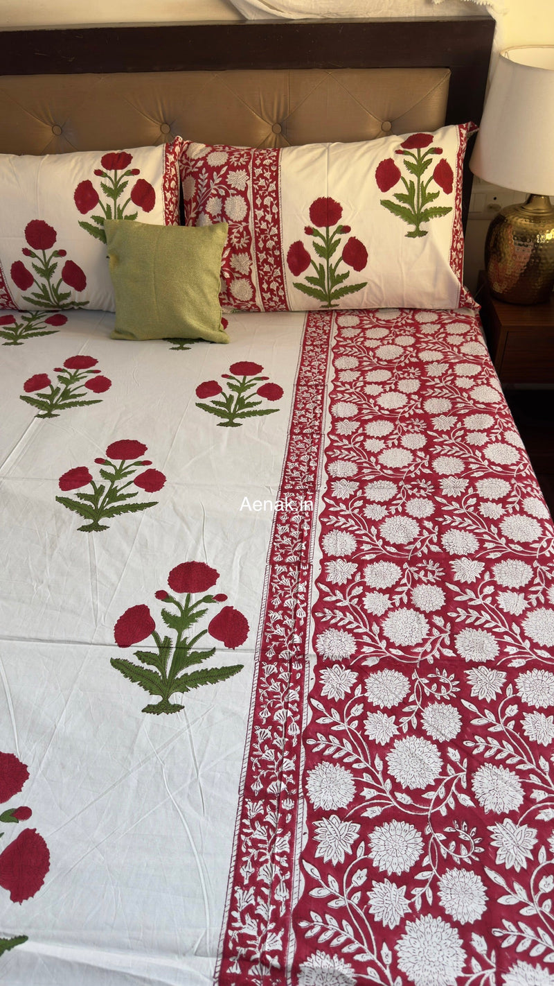 aenak-red-dahlia-gadd-handblock-printed-premium-cotton-bedsheet-set