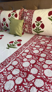 aenak-red-dahlia-gadd-handblock-printed-premium-cotton-fitted-bedsheet-set