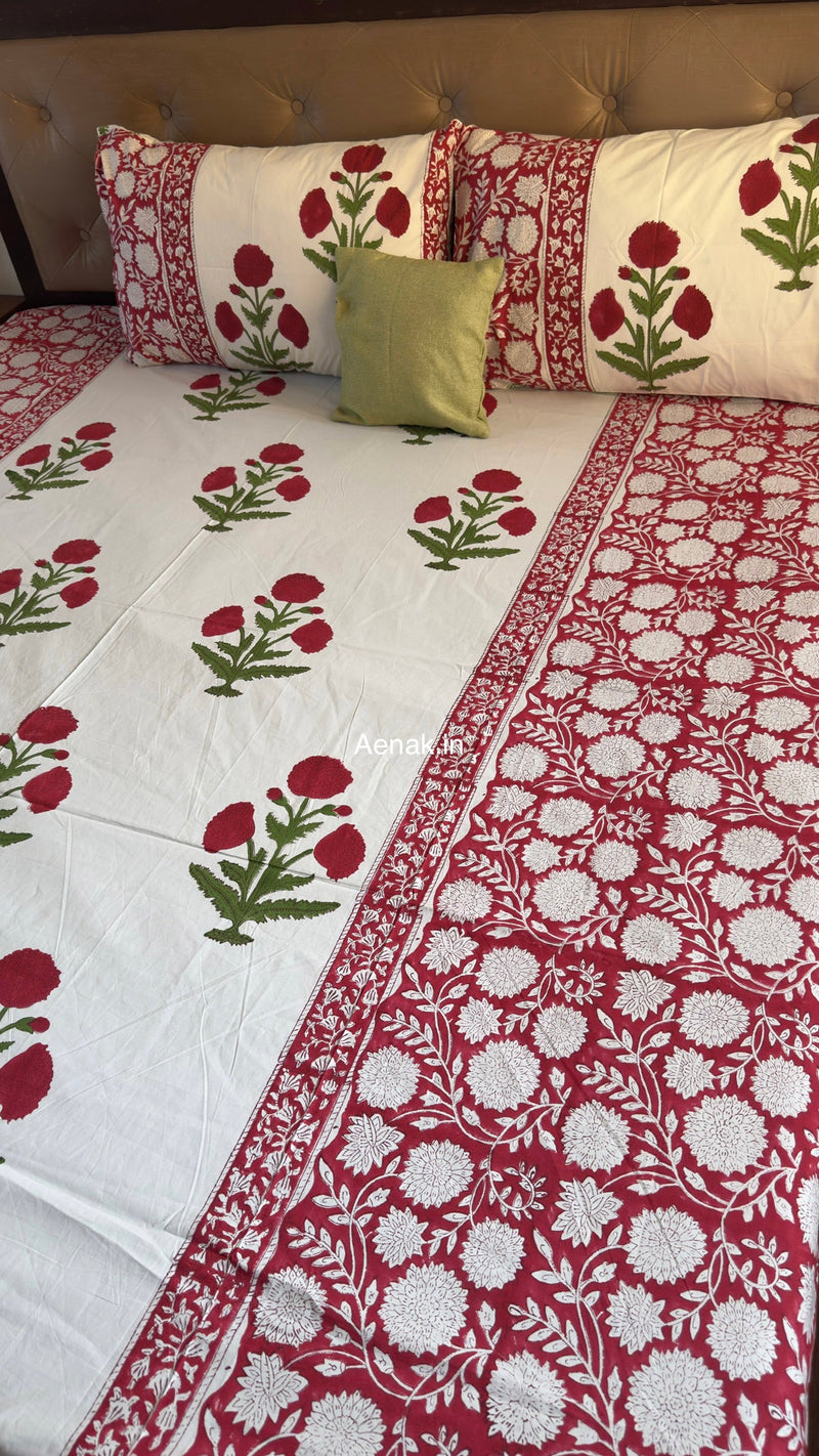 aenak-red-dahlia-gadd-handblock-printed-premium-cotton-bedsheet-set