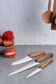 Reha Handcrafted Kitchen Knife Set: Chef, Chopper & Utility Knives – Kitchen Utensil