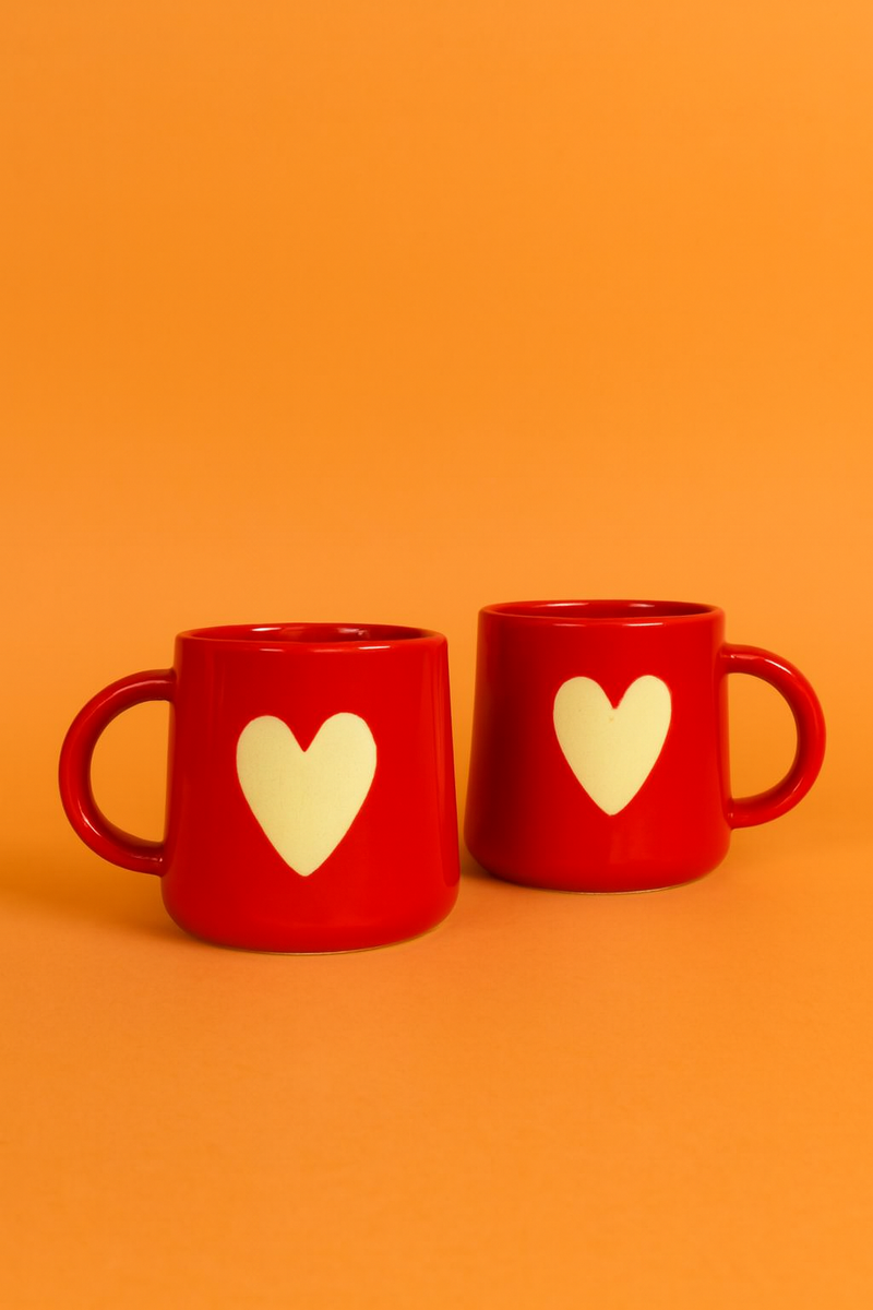 Nurture India Red Heart Mug