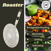 Stainless Steel Roaster and Steel Tong Combo – Kitchen Utensil