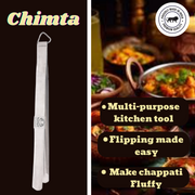 Stainless Steel Roaster and Steel Tong Combo – Kitchen Utensil