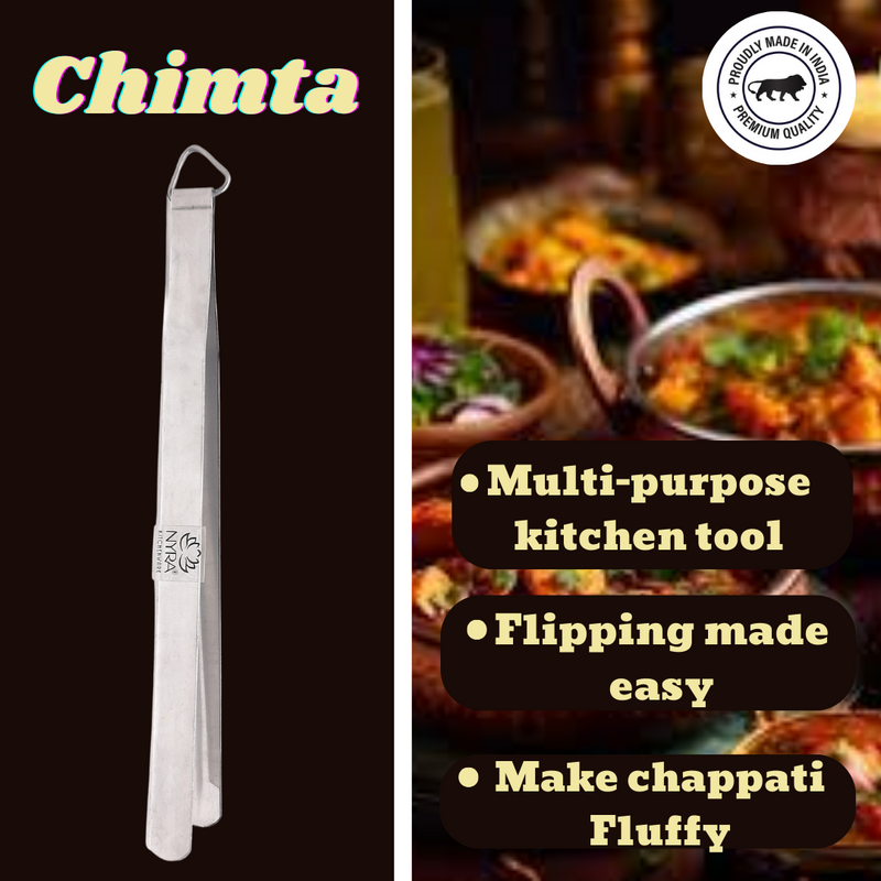 Stainless Steel Roaster and Steel Tong Combo – Kitchen Utensil