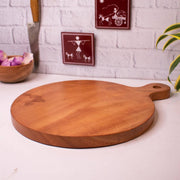 Round Neem Wood Chopping Board – Kitchen Utensil