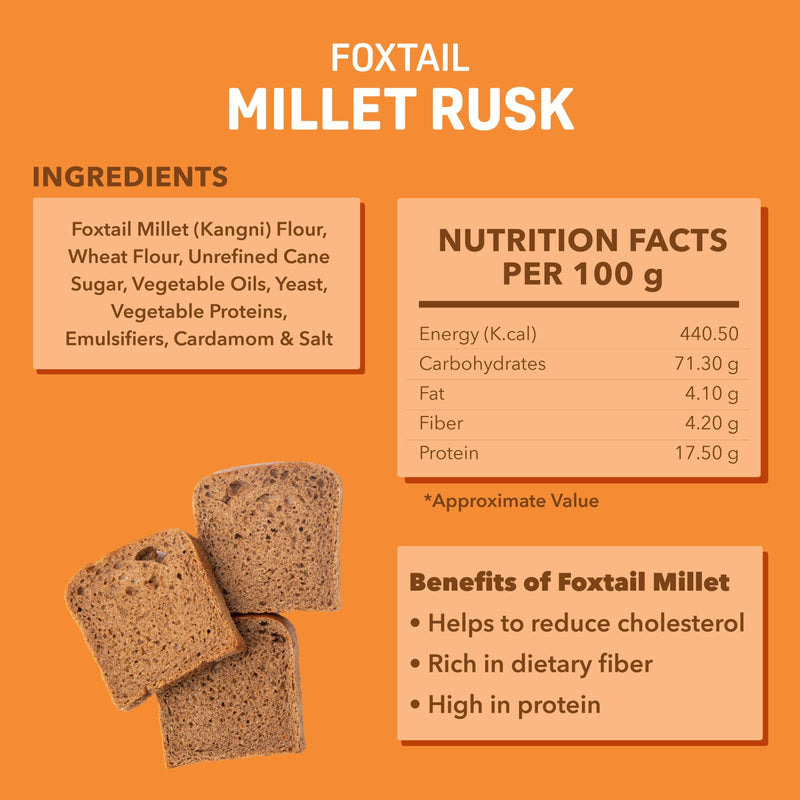 Natible Foxtail Millet Rusk Variety Pack – Crunchy Tea Time Snack (7.76 oz)