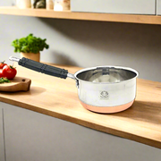 Stainless Steel Copper Bottom Saucepan - Flat Base Cookware with – Saucepan