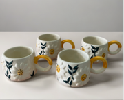 Marguerite Ceramic Coffee Mug Set