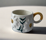Marguerite Ceramic Coffee Mug Set