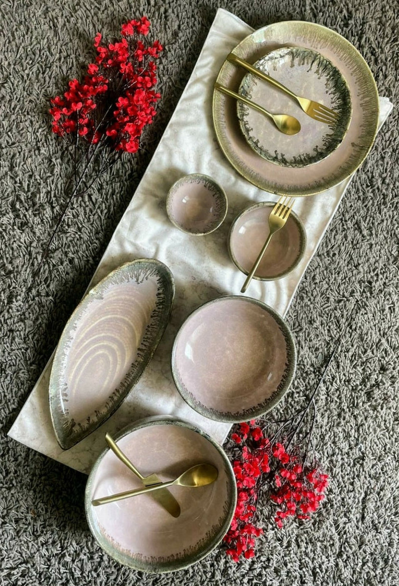 The Roseate Ceramic Dinnerware Set For 1