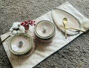 The Roseate Ceramic Dinnerware Set For 8