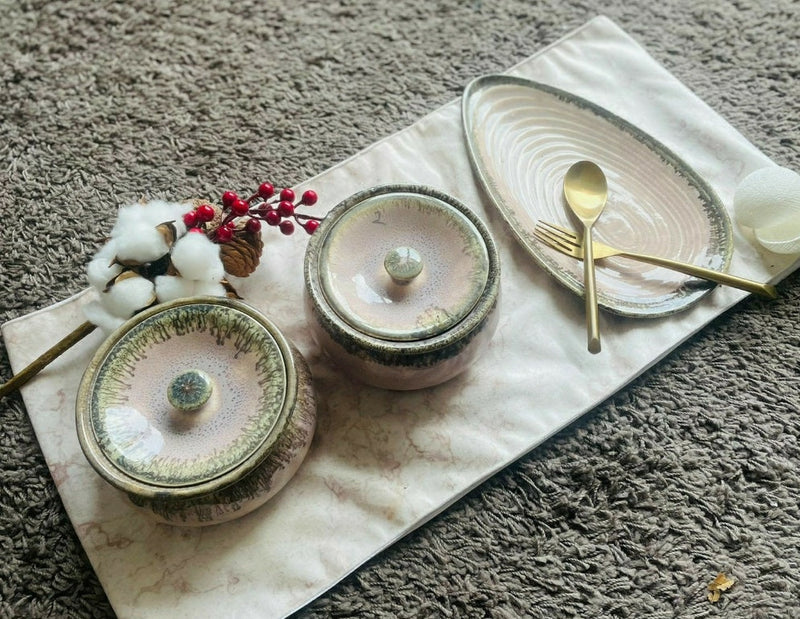 The Roseate Ceramic Dinnerware Set For 8