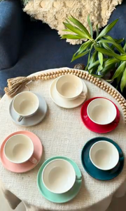 The Vibrante Latte Cup Saucer Collection 320 Ml