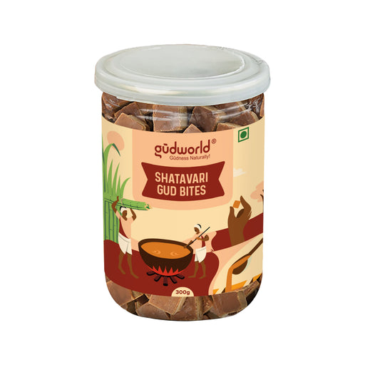 Gudworld Shatavari Jaggery Bites – Ayurvedic Herbal Sweet Candy (10.58 oz)