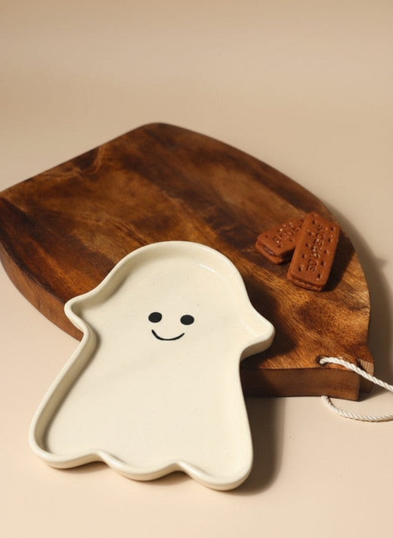 Nurture India Spooky Ghost Ceramic Dessert Plate