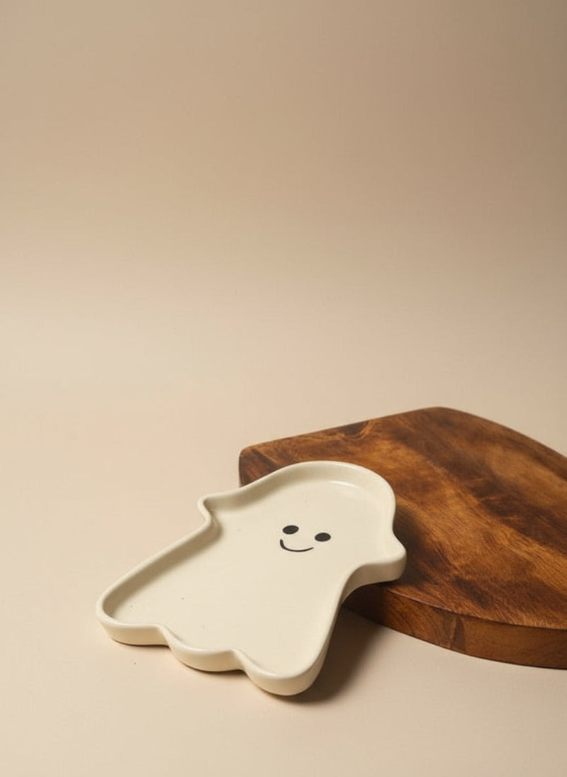 Nurture India Spooky Ghost Ceramic Dessert Plate
