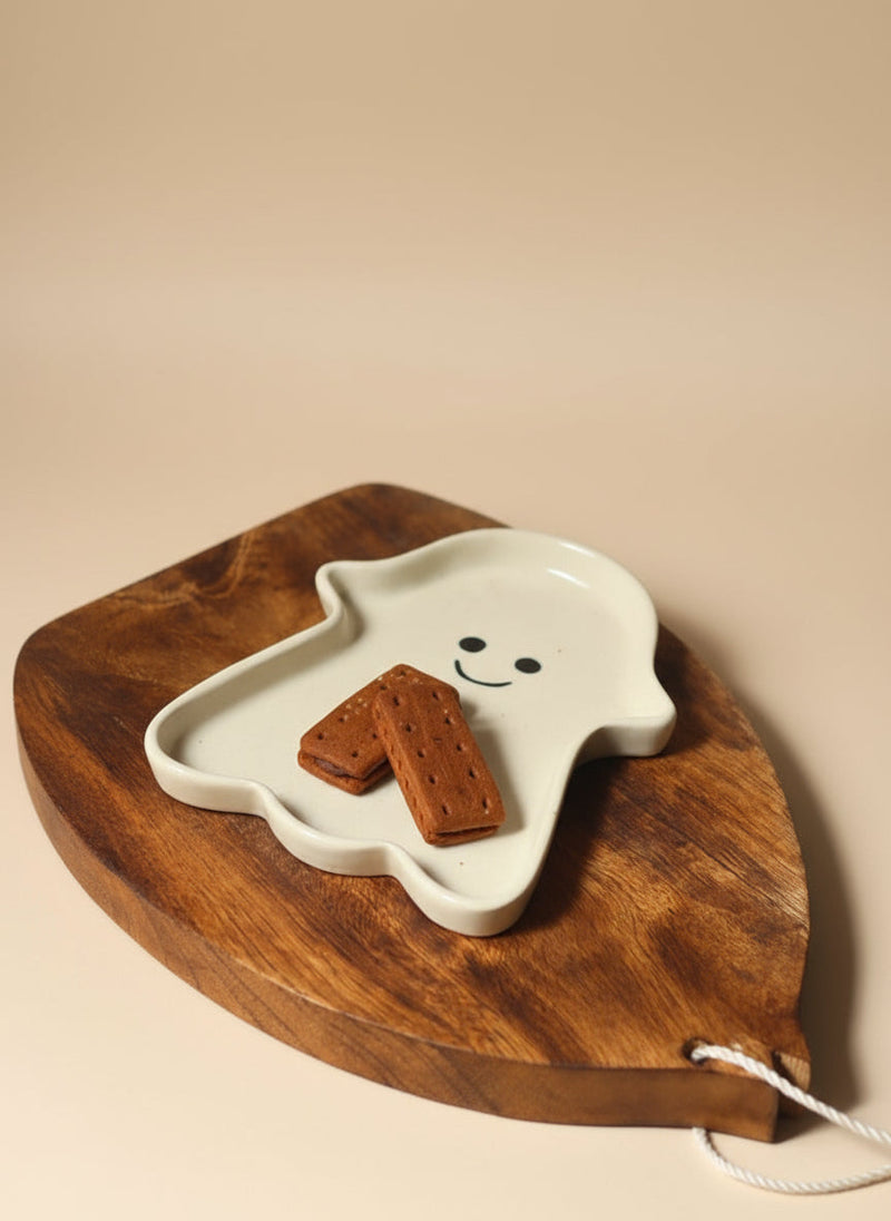 Nurture India Spooky Ghost Ceramic Dessert Plate