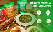 Natible Variety Pack - Sprouted Protein and Sprouted Millet Chilla Mix – Savory Indian Pancake Mix (Pack of 5)