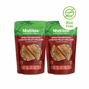 Natible Sprouted Protein  and Sprouted Millet Chilla Mix Variety Pack- Thai Chilli flavor – Savory Indian Pancake Mix (7.05 oz)
