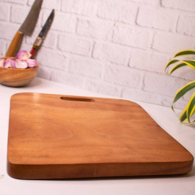 Square Neem Wood Chopping Board – Kitchen Utensil