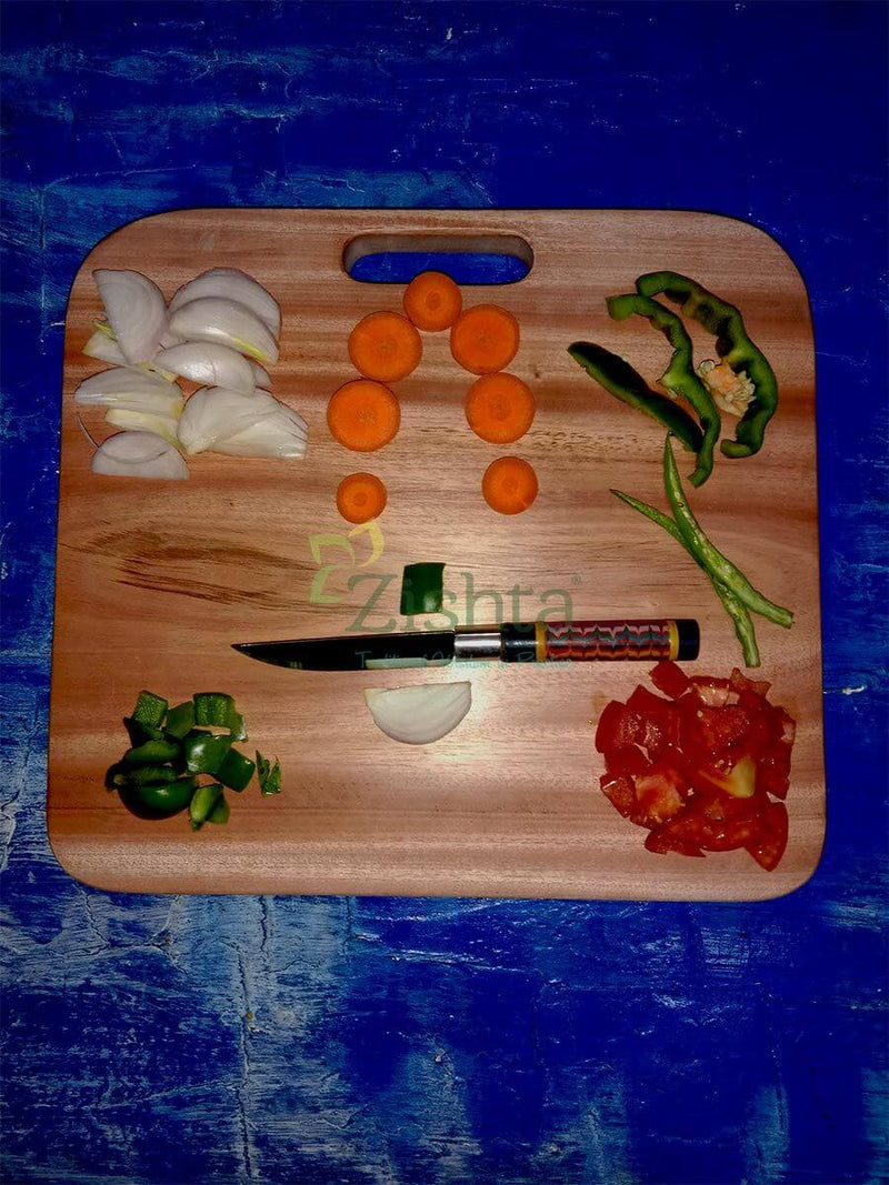 Square Neem Wood Chopping Board – Kitchen Utensil
