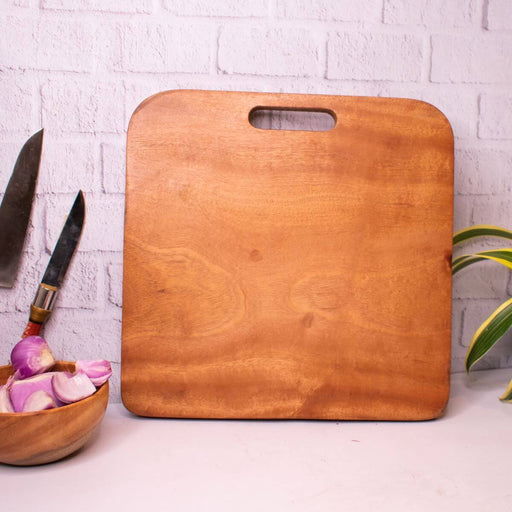 Square Neem Wood Chopping Board – Kitchen Utensil