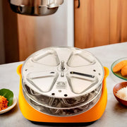 Stainless Steel 3-Plate Fancy Idly Stand with 3 Unique Designs – Kitchen Utensil