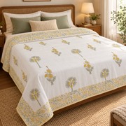aenak-yellow-blossom-handblock-mulmul-cotton-reversible-dohar