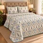aenak-blue-poppy-jaal-handblock-printed-reversible-straight-quilted-bedcover-set-beige-base