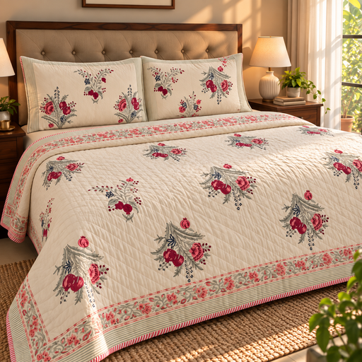aenak-burgundy-anaar-handblock-bedsheet-single-bed-quilt-combo-set-beige-base