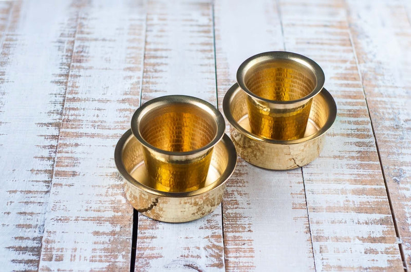 Traditional Brass Coffee Davara Tumbler – Drink Tumbler