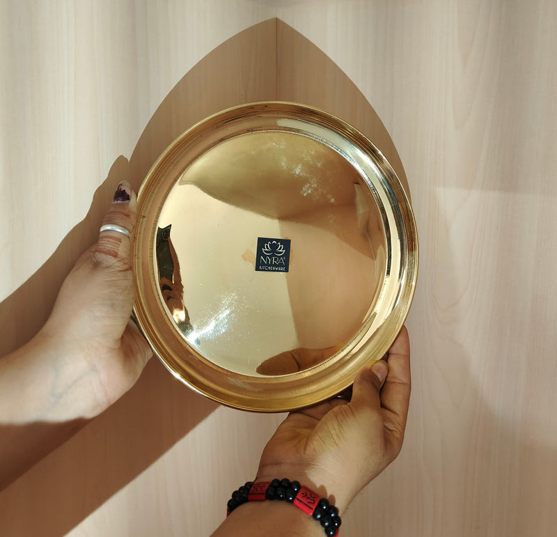 Pure Brass Pooja Thali – Serving Plate