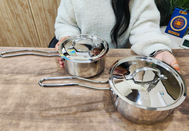 Triply Stainless Steel Sauce Pan with Lid – Lid