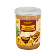 Gudworld Turmeric Jaggery Powder – Golden Herbal Cane Sweetener (10.58 oz)