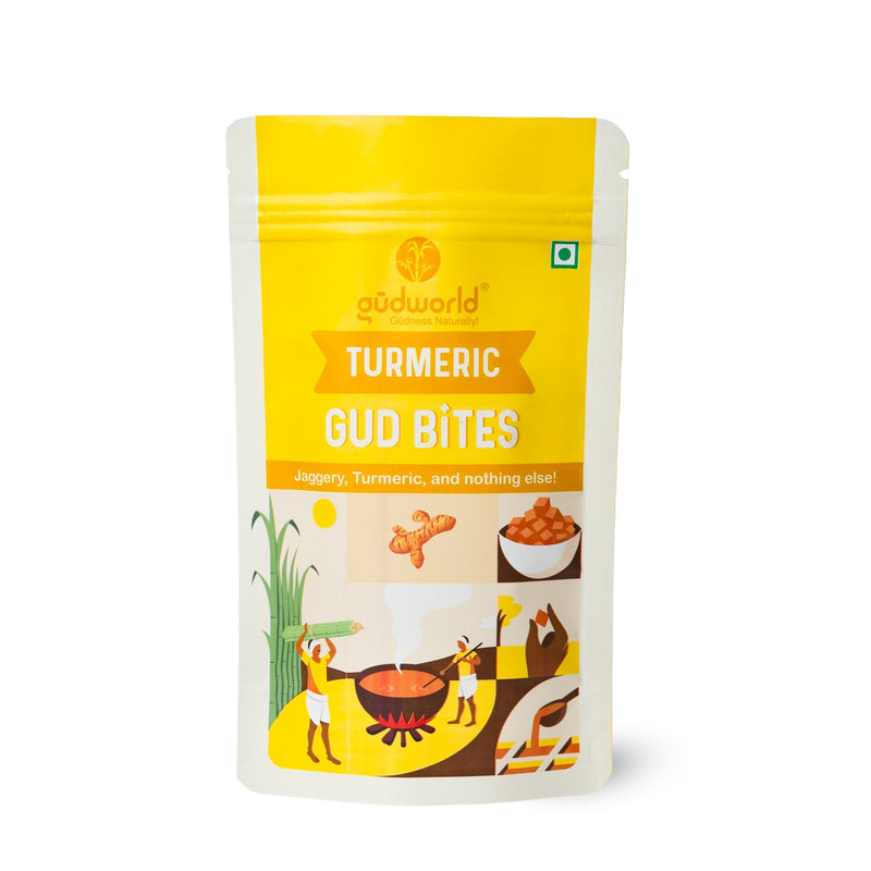 Turmeric Jaggery Bites - Herbal Cane Sugar Candy