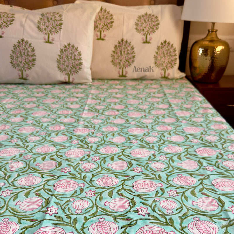aenak-anaar-baag-handblock-printed-premium-cotton-fitted-bedsheet-set