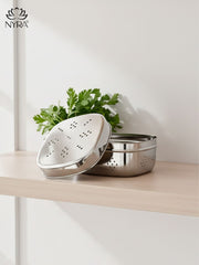 Stainless Steel Square Coriander Storage Container – Storage Container