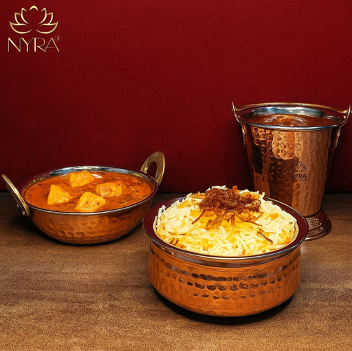 Copper Serving Handi, Bucket & Wok – Copper Cooking Wok