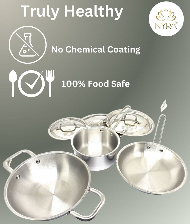 Triply Stainless Steel Cookware Set – Saucepan