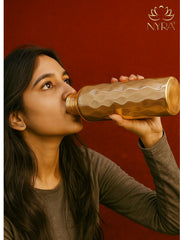 Pure Copper Hammered Water Bottle – Copper Water Bottle