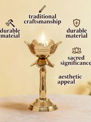 Brass Lotus Kamal Diya – Brass Oil Lamp