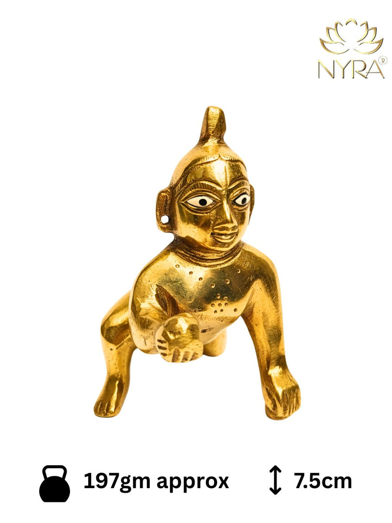 Brass Laddu Gopal Idol – Brass Hindu Idol