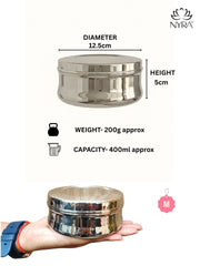 Stainless Steel Belly-shaped Dibbi/Container Set – Mini Storage Containers