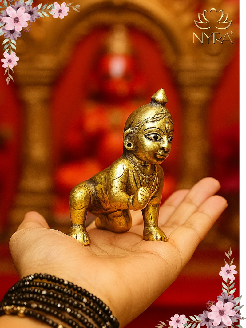 Brass Laddu Gopal Idol – Brass Hindu Idol