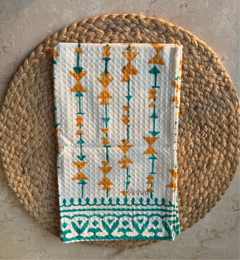 aenak-handblock-printed-waffle-cotton-handtowel-set-of-4