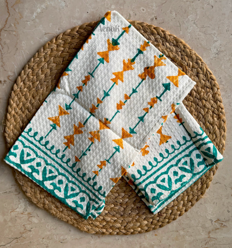 aenak-handblock-printed-waffle-cotton-handtowel-set-of-4