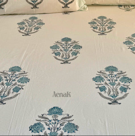aenak-teal-blue-dahlia-handblock-duvet-quilt-cover