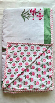 aenak-pink-madhumati-handblock-bedsheet-dohar-combo-set