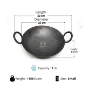 Traditional Black Iron Wok/Kadhai with – Cooking Wok